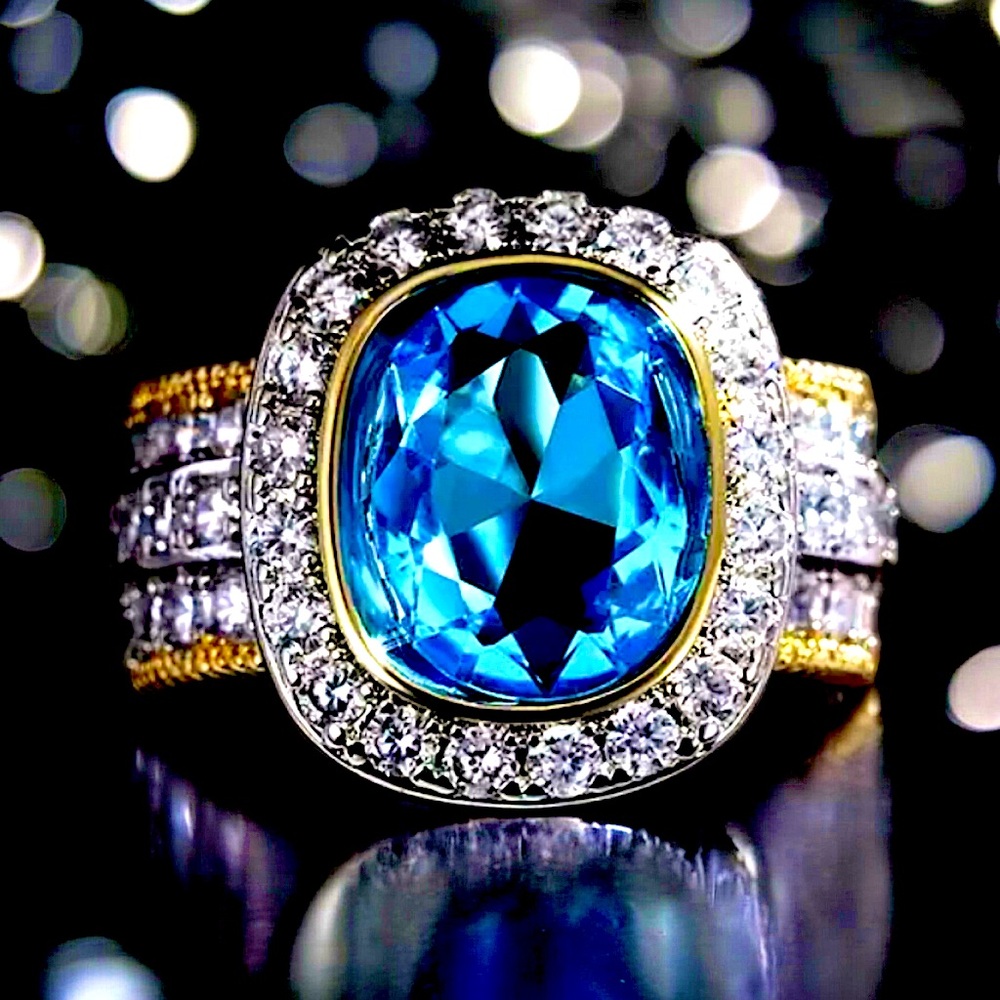 COPY - Big BeautifulBlue Statement Ring